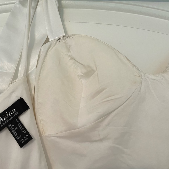 Lace bustier rehearsal dinner midi dress - Picture 5 of 10